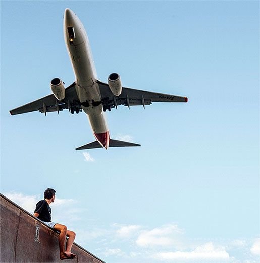 Air freight aircraft in flight